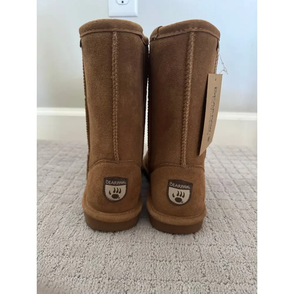 NWT Bearpaw Suede Shorty Boot in Eggplant SZ 8